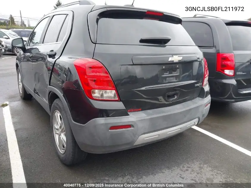 3GNCJLSB0FL211972 2015 Chevrolet Trax