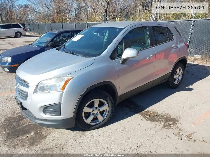 3GNCJPSB7FL255751 2015 Chevrolet Trax 1Ls