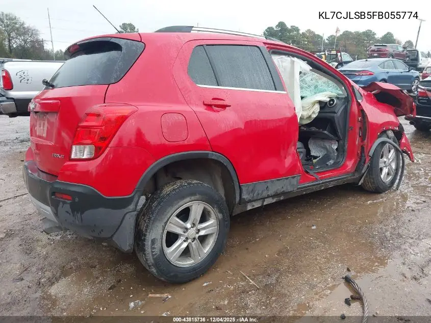 KL7CJLSB5FB055774 2015 Chevrolet Trax Lt