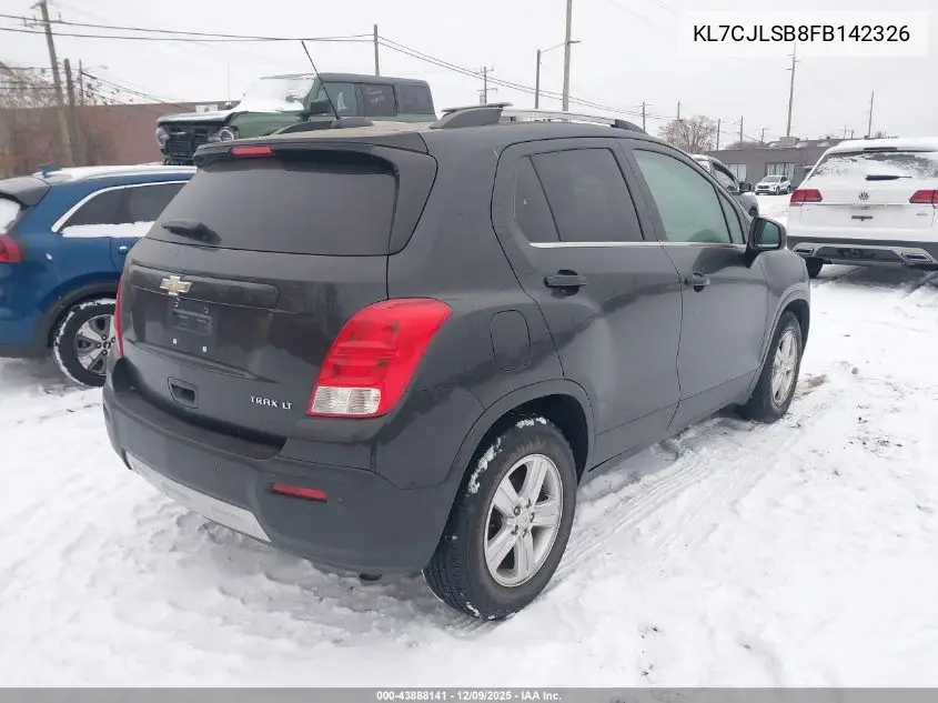 KL7CJLSB8FB142326 2015 Chevrolet Trax Lt