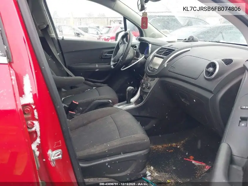 KL7CJRSB6FB074806 2015 Chevrolet Trax Lt