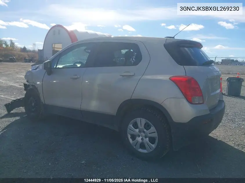 3GNCJKSBXGL269230 2016 Chevrolet Trax Ls