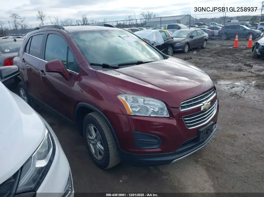 3GNCJPSB1GL258937 2016 Chevrolet Trax Lt