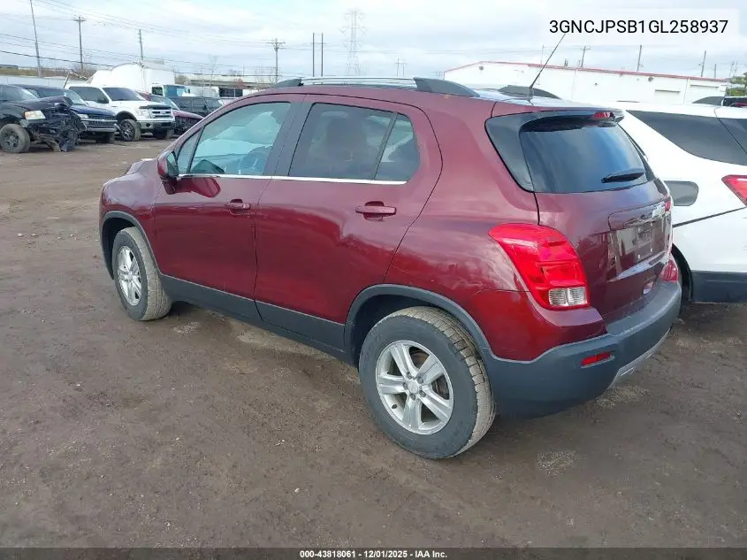 3GNCJPSB1GL258937 2016 Chevrolet Trax Lt