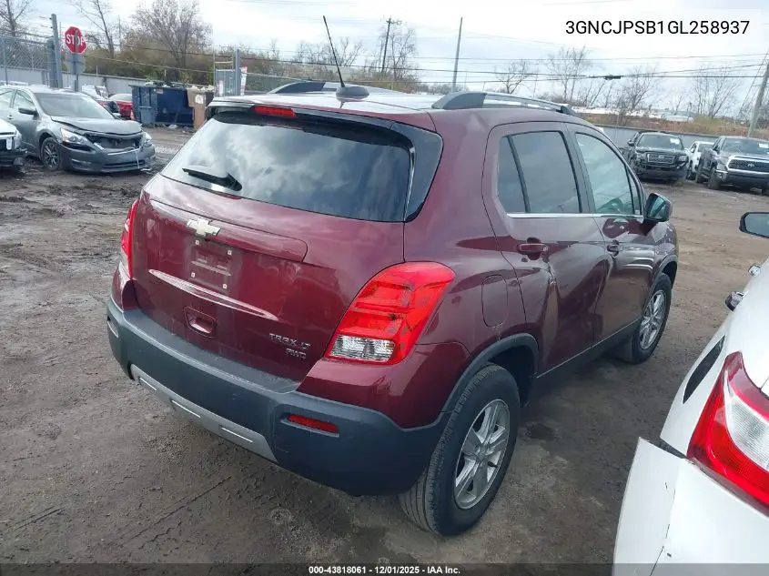 3GNCJPSB1GL258937 2016 Chevrolet Trax Lt