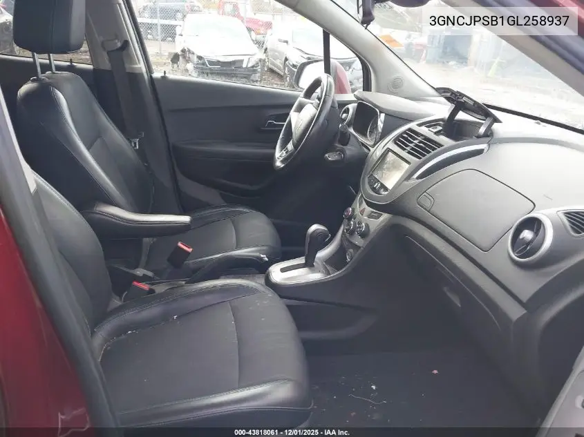 3GNCJPSB1GL258937 2016 Chevrolet Trax Lt