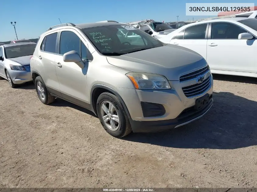 3GNCJLSB4GL129535 2016 Chevrolet Trax Lt