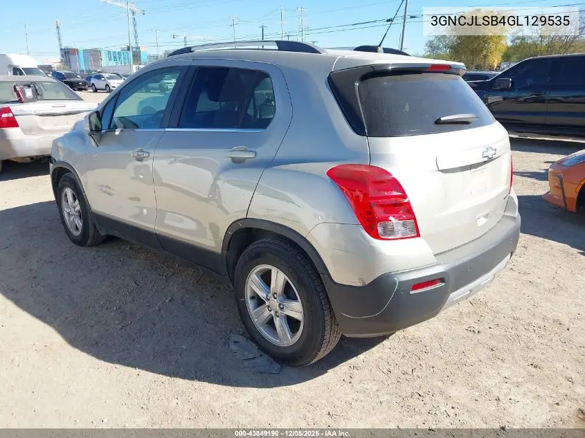 3GNCJLSB4GL129535 2016 Chevrolet Trax Lt