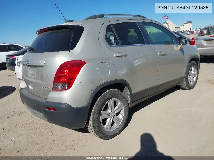 3GNCJLSB4GL129535 2016 Chevrolet Trax Lt