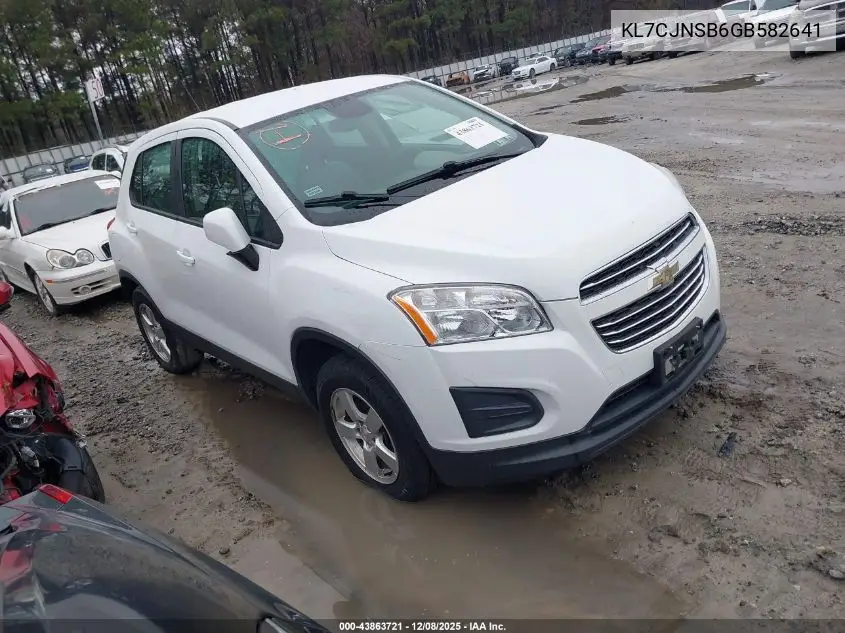 KL7CJNSB6GB582641 2016 Chevrolet Trax 1Ls