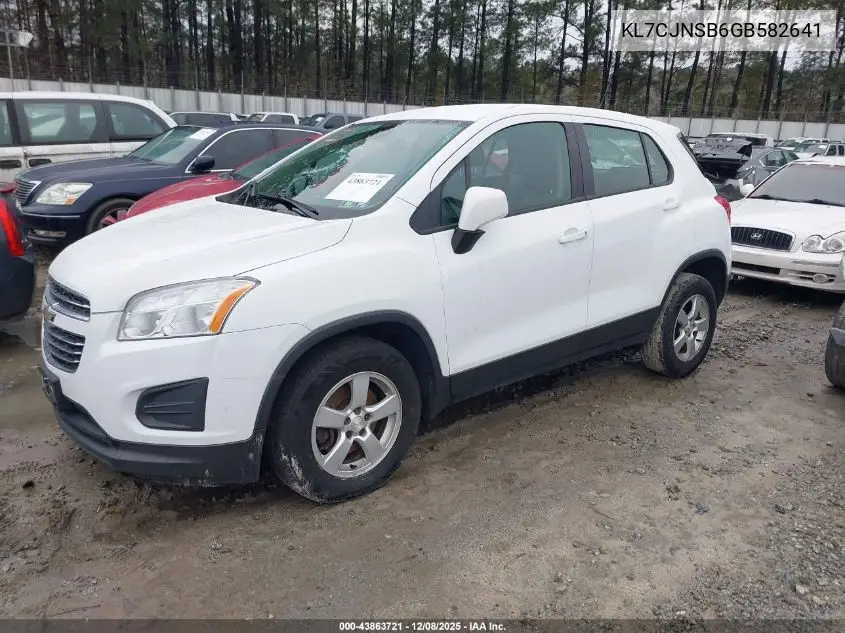 KL7CJNSB6GB582641 2016 Chevrolet Trax 1Ls