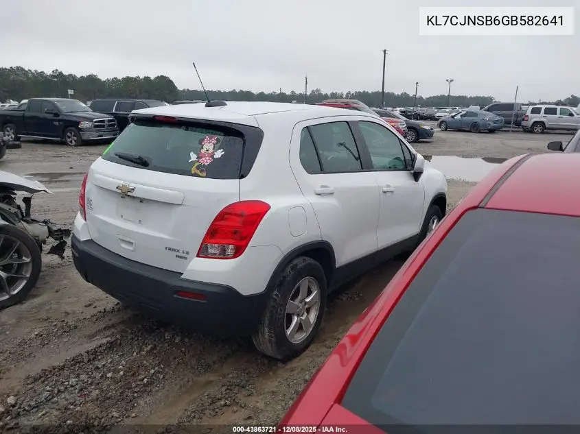KL7CJNSB6GB582641 2016 Chevrolet Trax 1Ls