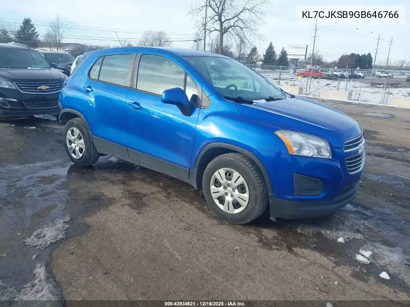 KL7CJKSB9GB646766 2016 Chevrolet Trax 1Ls