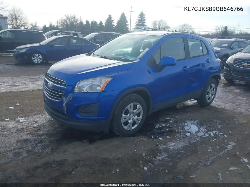 KL7CJKSB9GB646766 2016 Chevrolet Trax 1Ls