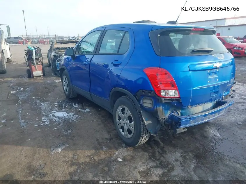 KL7CJKSB9GB646766 2016 Chevrolet Trax 1Ls