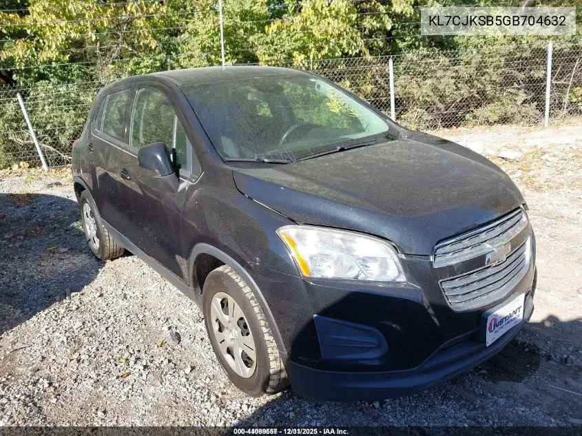 KL7CJKSB5GB704632 2016 Chevrolet Trax 1Ls