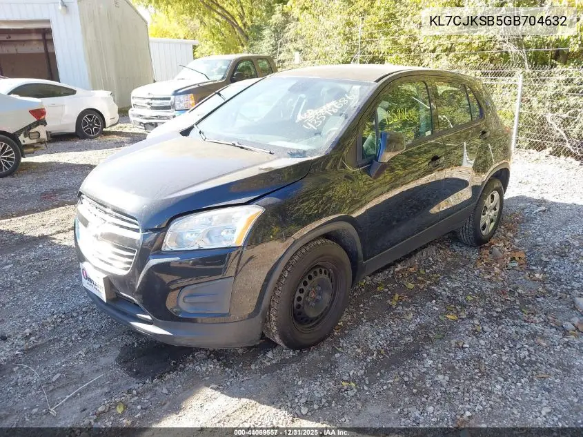 KL7CJKSB5GB704632 2016 Chevrolet Trax 1Ls