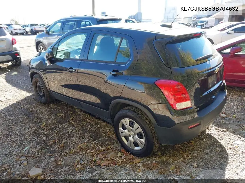 KL7CJKSB5GB704632 2016 Chevrolet Trax 1Ls