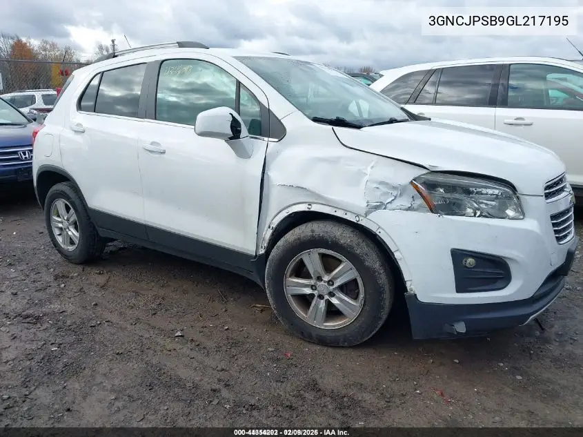 3GNCJPSB9GL217195 2016 Chevrolet Trax Lt