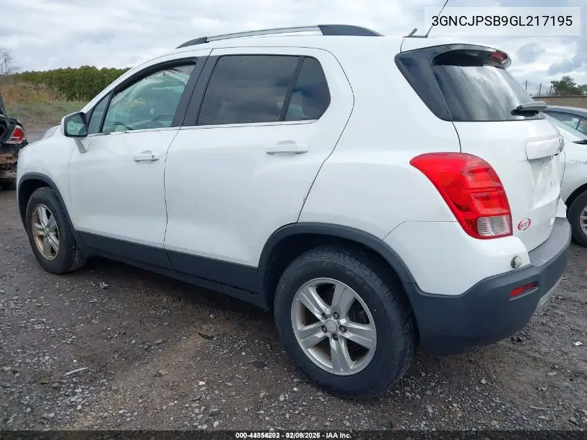 3GNCJPSB9GL217195 2016 Chevrolet Trax Lt