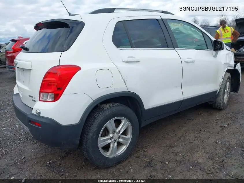 3GNCJPSB9GL217195 2016 Chevrolet Trax Lt