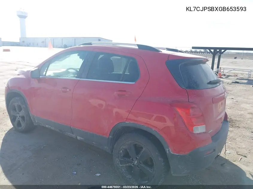 KL7CJPSBXGB653593 2016 Chevrolet Trax Lt