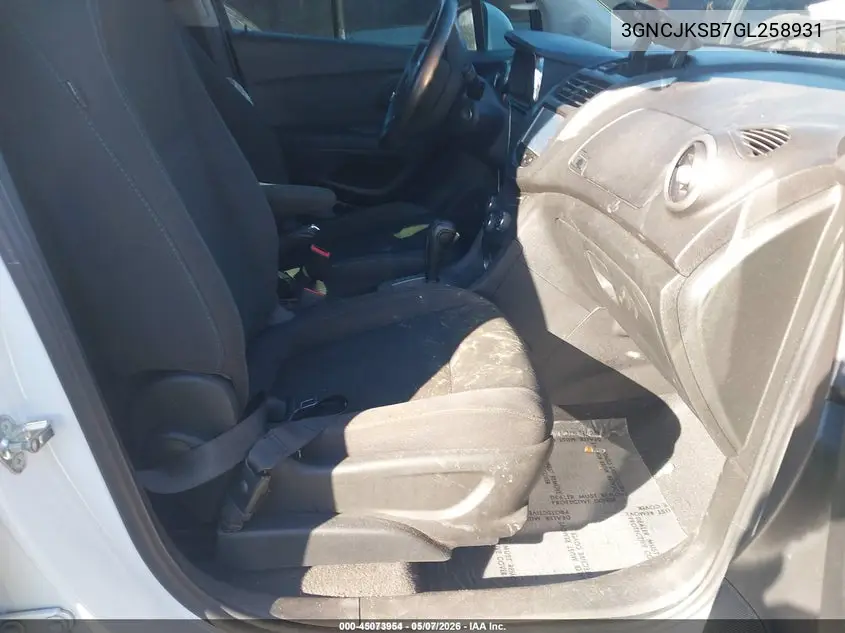 3GNCJKSB7GL258931 2016 Chevrolet Trax 1Ls