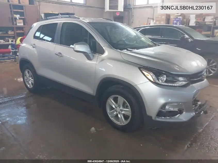 3GNCJLSB0HL230167 2017 Chevrolet Trax Lt