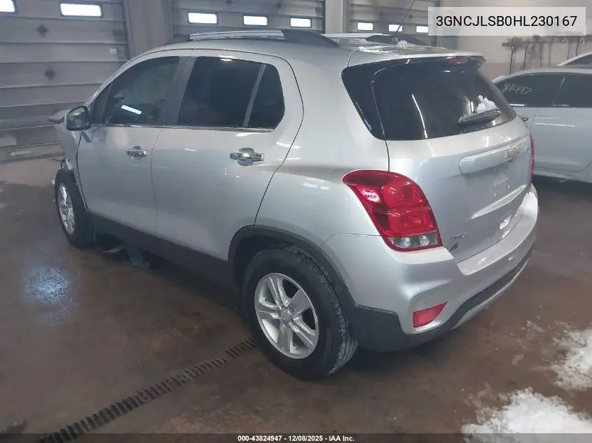 3GNCJLSB0HL230167 2017 Chevrolet Trax Lt