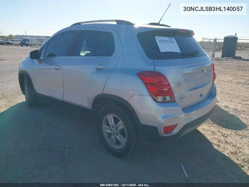 3GNCJLSB3HL140057 2017 Chevrolet Trax Lt
