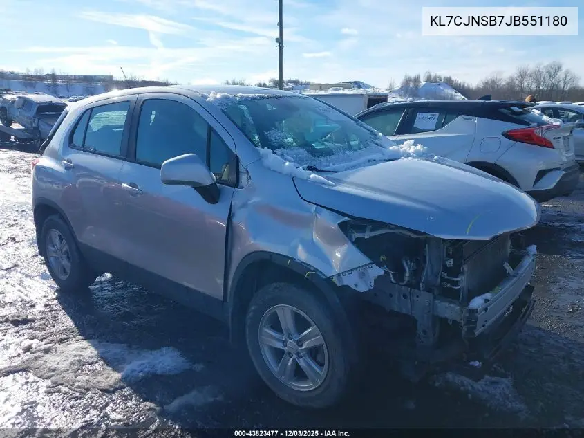 KL7CJNSB7JB551180 2018 Chevrolet Trax Ls