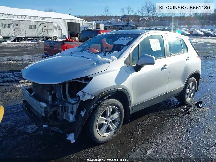 KL7CJNSB7JB551180 2018 Chevrolet Trax Ls