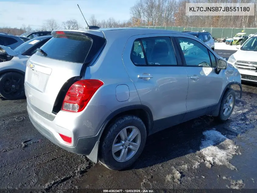 KL7CJNSB7JB551180 2018 Chevrolet Trax Ls