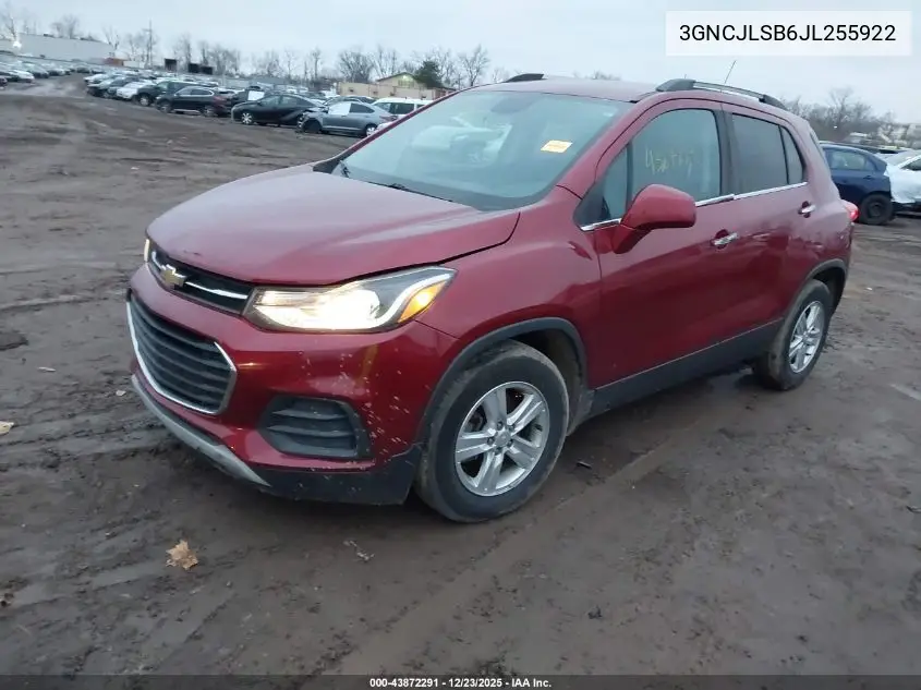 3GNCJLSB6JL255922 2018 Chevrolet Trax Lt