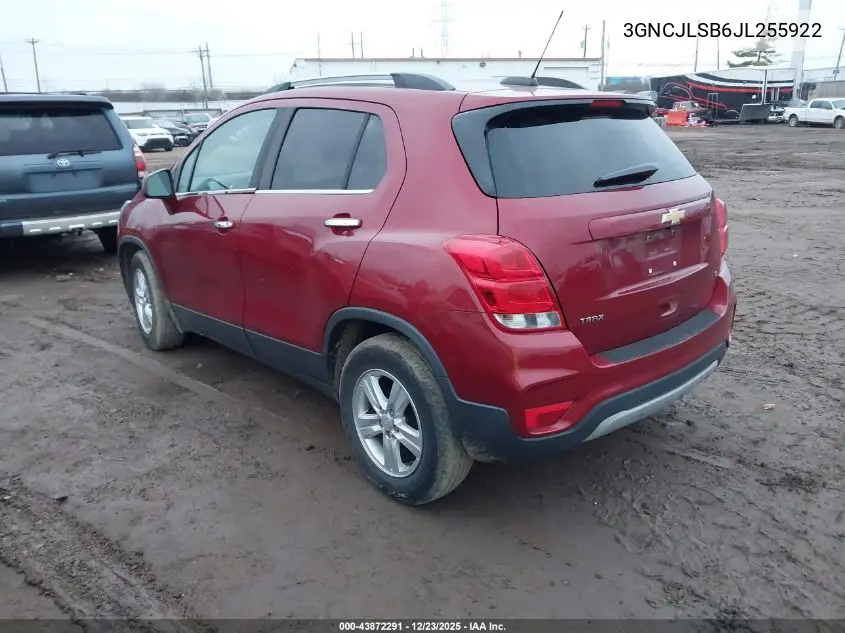 3GNCJLSB6JL255922 2018 Chevrolet Trax Lt