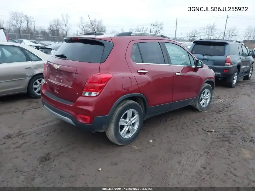 3GNCJLSB6JL255922 2018 Chevrolet Trax Lt