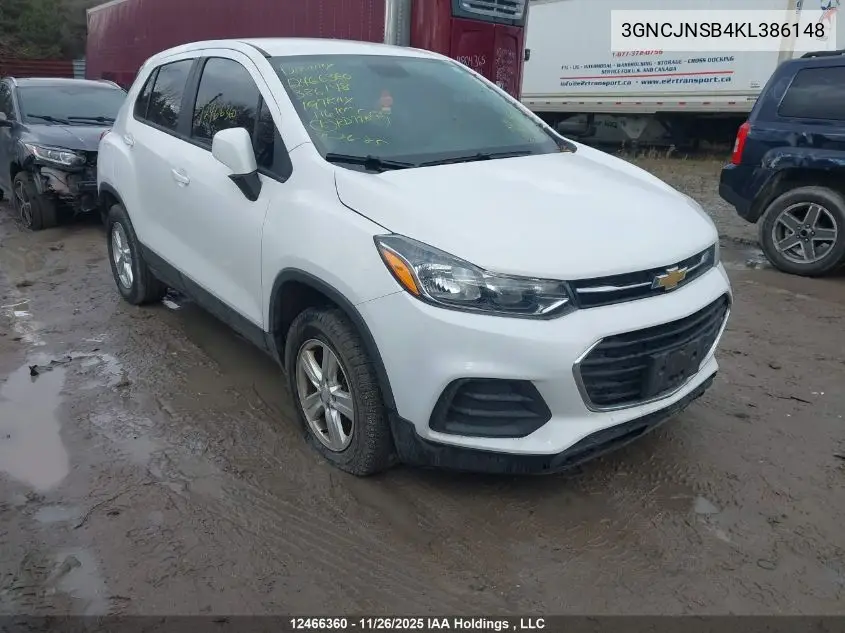 3GNCJNSB4KL386148 2019 Chevrolet Trax Ls