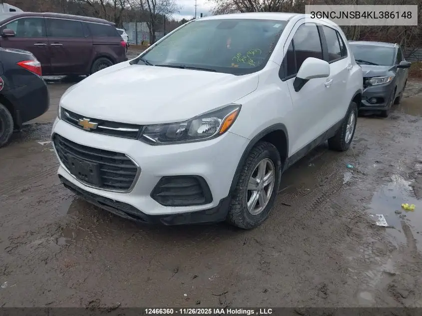 3GNCJNSB4KL386148 2019 Chevrolet Trax Ls
