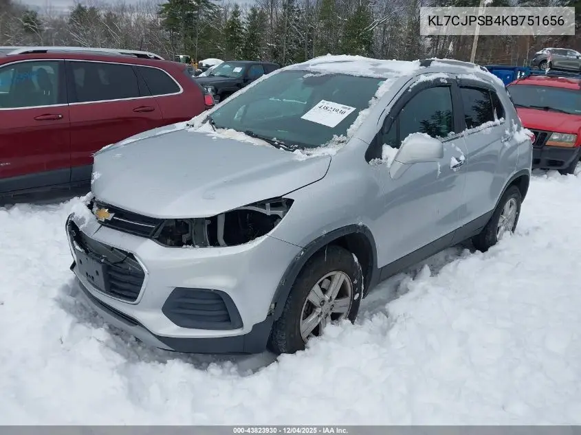 KL7CJPSB4KB751656 2019 Chevrolet Trax Lt