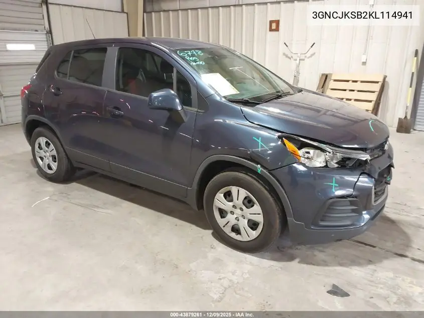3GNCJKSB2KL114941 2019 Chevrolet Trax Ls