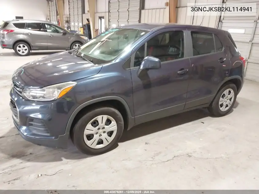 3GNCJKSB2KL114941 2019 Chevrolet Trax Ls