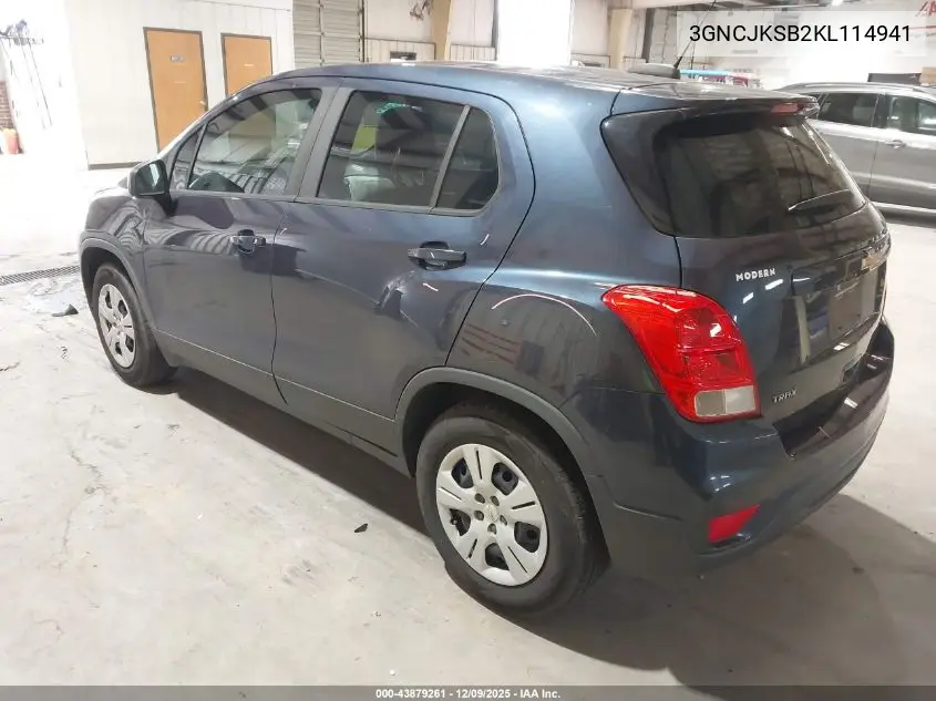 3GNCJKSB2KL114941 2019 Chevrolet Trax Ls