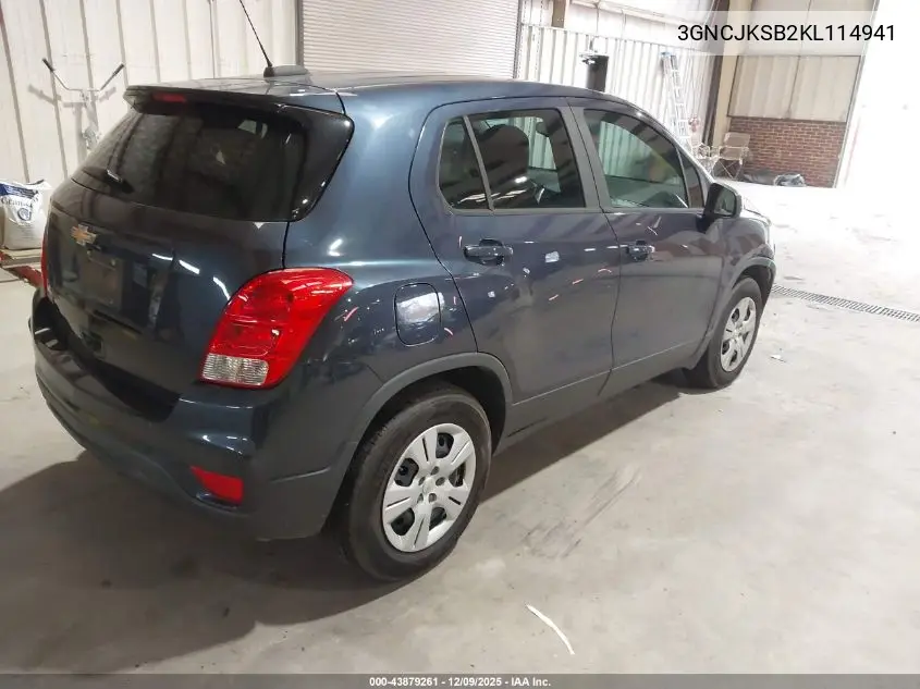 3GNCJKSB2KL114941 2019 Chevrolet Trax Ls