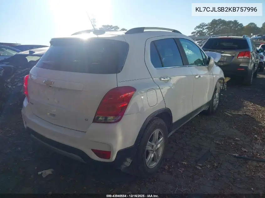 KL7CJLSB2KB757996 2019 Chevrolet Trax Lt