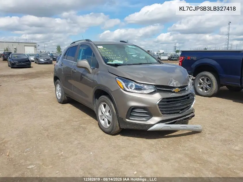KL7CJPSB3LB327418 2020 Chevrolet Trax Lt