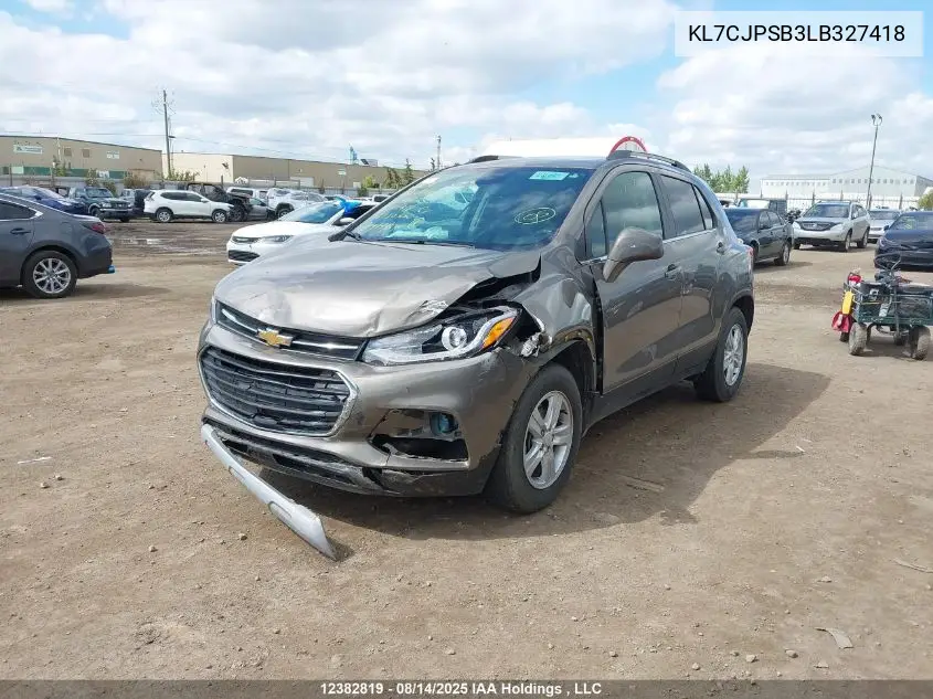 KL7CJPSB3LB327418 2020 Chevrolet Trax Lt