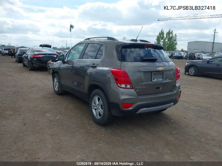 KL7CJPSB3LB327418 2020 Chevrolet Trax Lt
