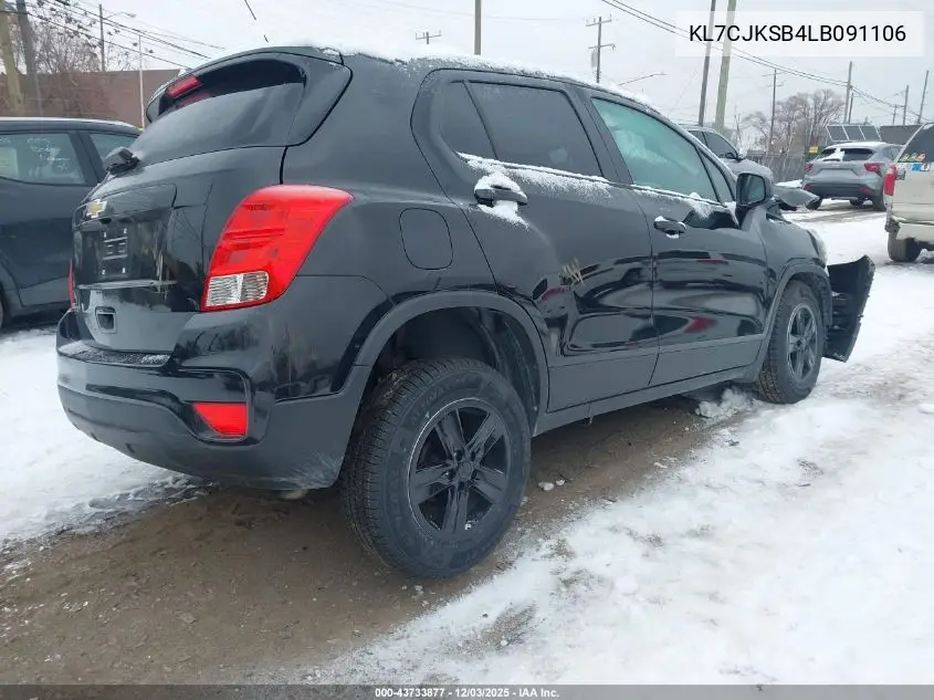 KL7CJKSB4LB091106 2020 Chevrolet Trax Fwd Ls