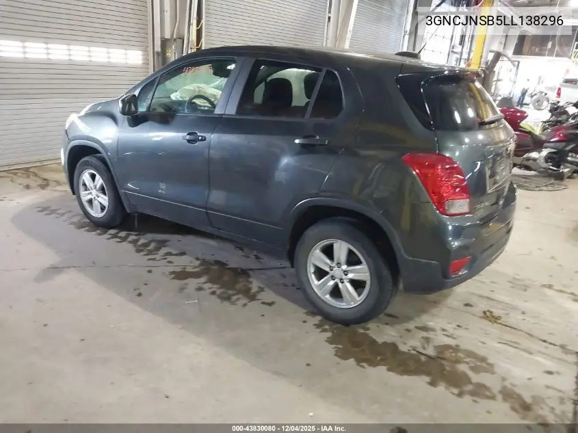 3GNCJNSB5LL138296 2020 Chevrolet Trax Awd Ls