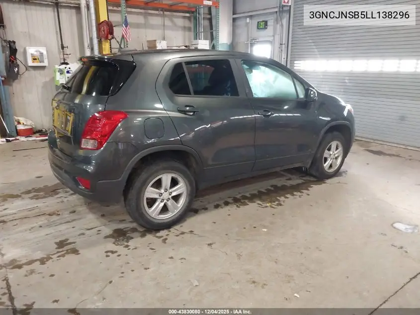 3GNCJNSB5LL138296 2020 Chevrolet Trax Awd Ls